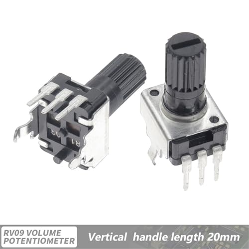 Potenciómetro RV09 vertical de 100K Ohm y 3 pines para proyectos electrónicos 2