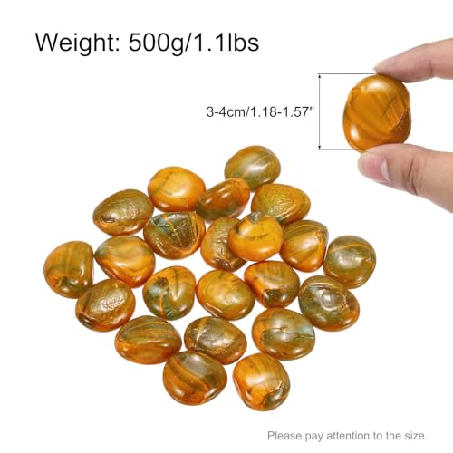 Cuentas de cerámica para jarrones y acuarios con acabado iridiscente naranja de 0.5 kg 3