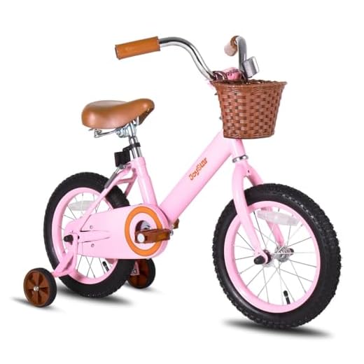 JOYSTAR 12 Inch Kids Bike for 2 3 4 Years Old Girls, Kids Bicycle with Front Basket & Training Wheels for 2-4 Years Child, Pink