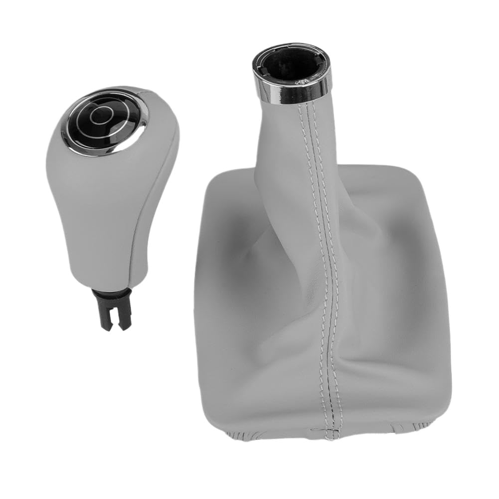 Weaadskzp Onecolor Gray Gear Shift Knob And Boot Compatible With C Class W204 E Class W212 Glk X204 2009 2010 2011