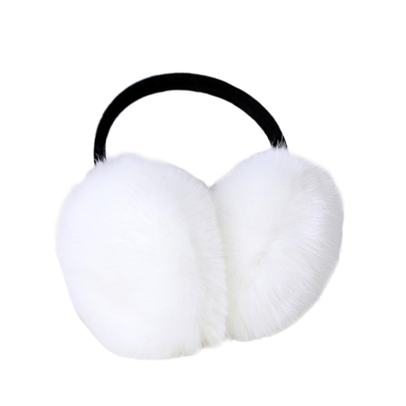 2piezas Orejeras De Invierno Para Mujeres Earmuffs Forro De Piel Sintética Protección Térmica y Sonido Banda De Música Conector De