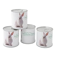 MacFlowers Ostergrüße zu Ostern Osterstrauß Osterhase Anzucht Set mit Sonnenblumen Vergissmeinnicht Kornblumen Schmuckkörbchen Saatgut - 4er Set Geschenk