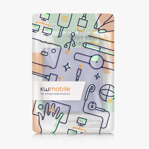 kwmobile Case Compatible with Kobo Libra Colour Case - Synthetic Leather e-Reader Cover with Strap - Lavender