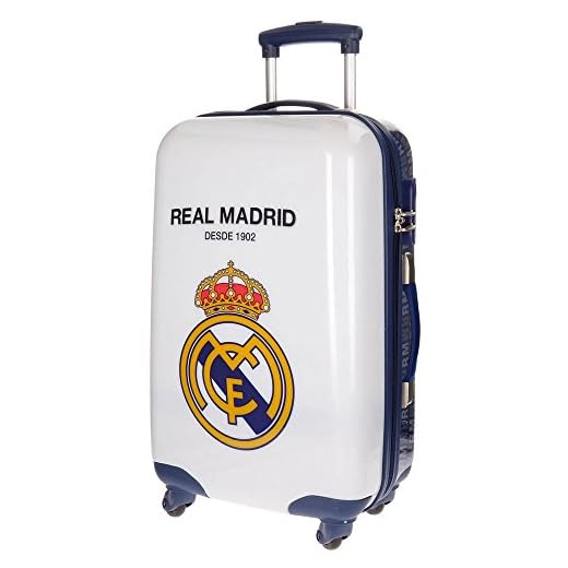 Real Madrid RM 1902 Equipaje Infantil, 67 cm, 53 litros, Blanco