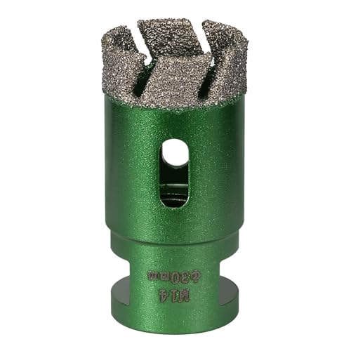 Abridor de agujeros soldado industrial para azulejos de piedra de porcelana, revestimiento de grano de diamante y diseño de rosca M14 de hasta 50 mm de diámetro, taladro cortador de agujeros para
