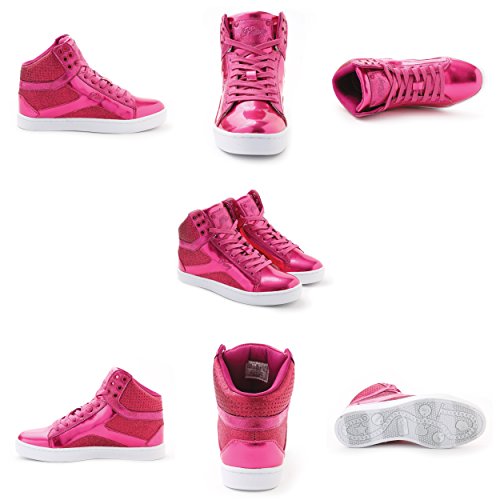 Pop Tart Glitter Women's Sneaker, Fuschia, 8