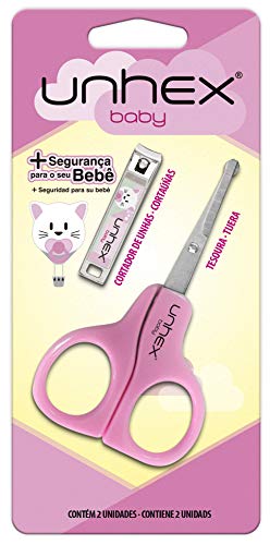 Tesoura e Cortador Para Unhas, Baby, Rosa, Merheje, Merheje