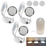 LED-Lampen-Set, 3D-Drucker LED-Lampen-Kit, Nachtlicht Modelle Ersatz für 3D Druck Zubehör, LED Lampe Modell Set für Bambu Lab A1/A1 Mini, USB-Betrieben, Weiß und Warmes Licht