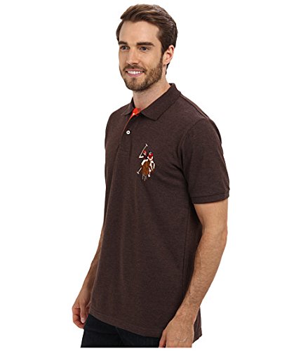 U.S. Polo Assn. Men's Short-Sleeve Pique Polo Shirt with Multi-Color Pony Logo