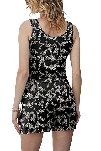 Image of DouBCQ Womens Summer Casual Sleeveless Loose Jumpsuits Romper with Pockets