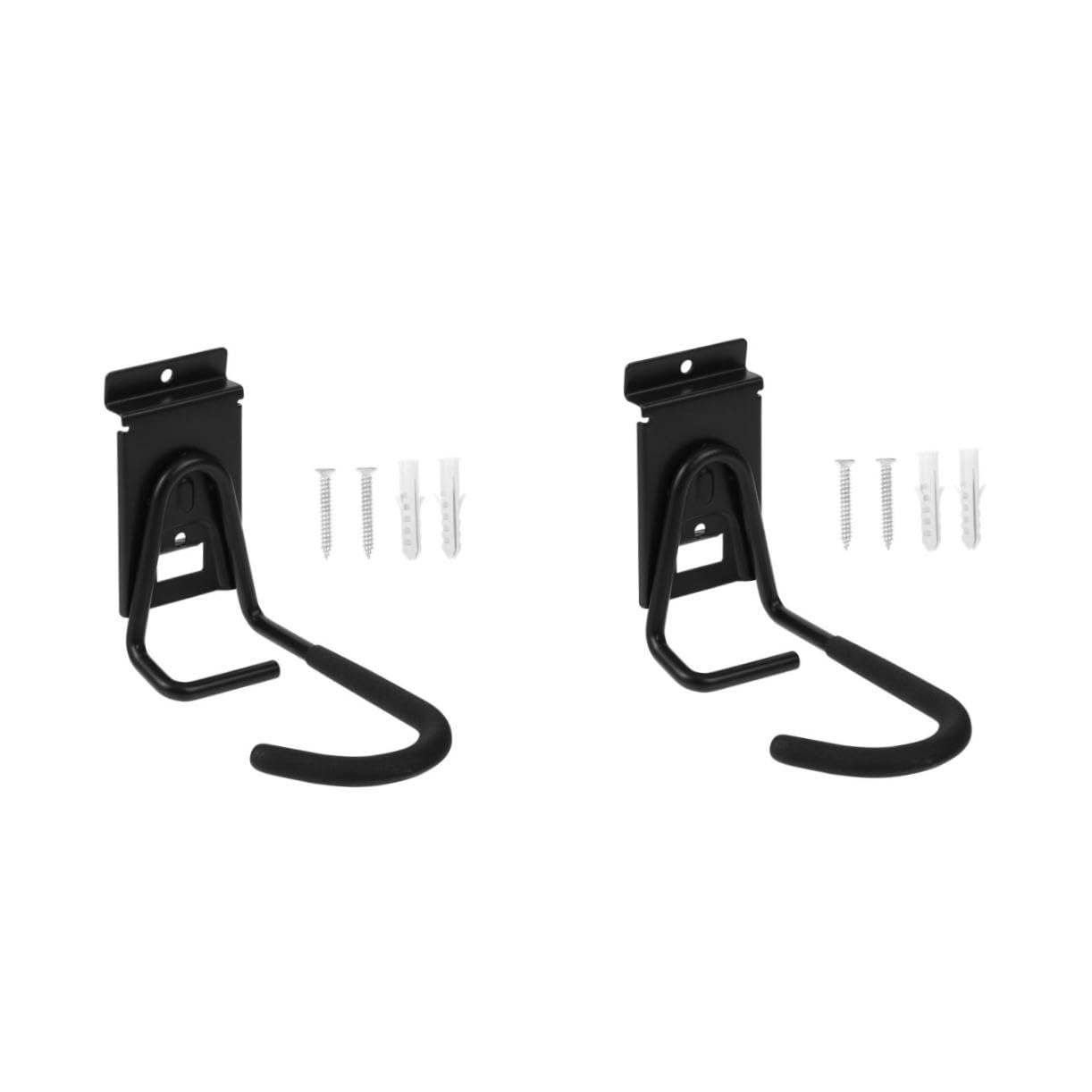 Crochet vélo mural SHINEOFI en acier noir pour garage - Lot de 2 supports