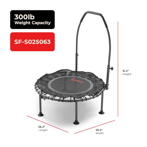 Sunny Health & Fitness 36” Bungee Exercise Trampoline, Adjustable Handlebar - image 8