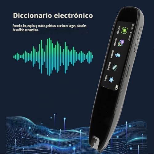 Lápiz de Escaneo de Traducción, Lector de Escaneo Negro, Escaneo de Lápiz de Diccionario, Dispositivo de Traducción de Escáner Inteligente para Estudiantes de Idiomas, Leer