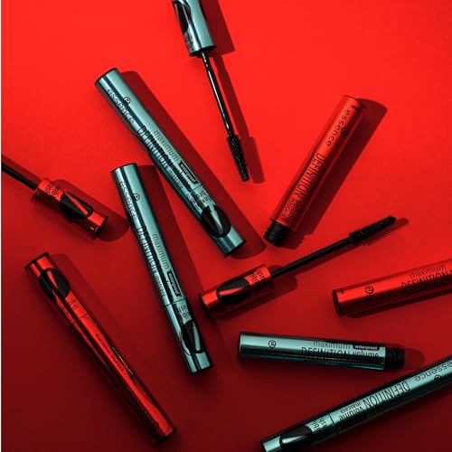 essence maximum DEFINITION mascara, Wimperntusche, mit flexiblem Pinsel, Nr. 01, schwarz, schwunggebend, definierend, verlängernd, volumengebend, vegan, ohne Parfüm, ohne Alkohol (8ml)