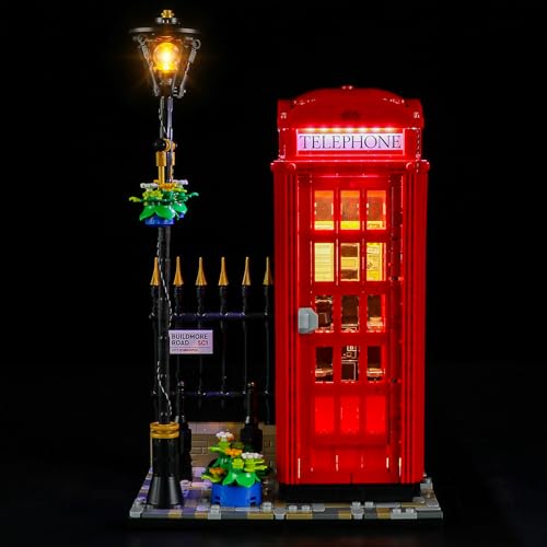 Image of BRIKSMAX Led Lighting Kit for Lego-21347 Red London Telephone Box - Compatible with Lego Ideas Building Set- Not Include Lego Set