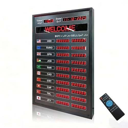 Pantalla electrónica de tasa de cambio con reloj LED miniatura 1