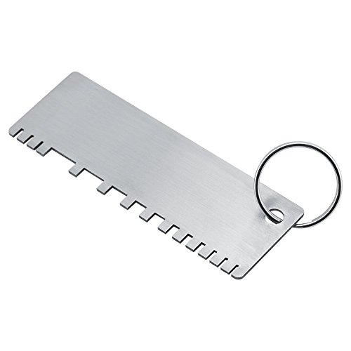 Herramienta de medición de espesor – Calibrador para alambre y placa metálica de acero inoxidable para soldadura, herramienta de inspección chapada en oro, para fabricación industrial y bricolaje miniatura 4