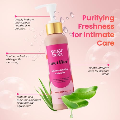 Image of Sugarbush nectHer Hydrating Feminine Gelee | pH-Balanced Intimate Cleanser with Hyaluronic Acid, Probiotics & Honey | Removes Odor & Bacteria | Daily Hydration & Refresh | 7 oz