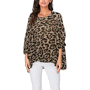 Nicetage Tropical Shirts Sheer Chiffon B...