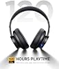 Audífonos inalámbricos Bluetooth Picun B8, 120H de reproducción, 3 modos EQ, negro | Over-Ear, micrófono integrado, conexión multipunto, plegables, controles de botón y táctiles, para viajes, hogar, oficina, teléfono y PC 6