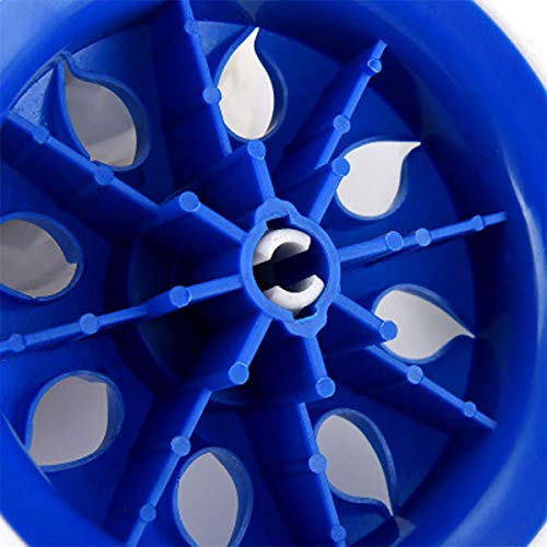 tooloflife Set of 2 Blue Plastic Trolley Wheels with Foam Core - Image 4