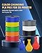 SUNLU PLA+2.0 3D Printer Filament Bundle, Multicolor PLA+ Filament 1.75mm, Individually Vacuum Packed, 0.25kg per Spool, 8 Pack, 2kg Total, Black+White+Grey+Blue+Red+Yellow+Olive Green+Orange