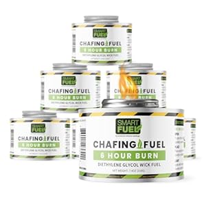 Smart Fuel 6-Hour Chafing Fuel Cans – Canned Heat Fuel for Chafing Dishes, Food Warmers, Buffet Warmers, Gel Fuel, Sterno Fuel, Chafer Fuel, 6 Hour Fuel – 7.4 oz, 6-Pack