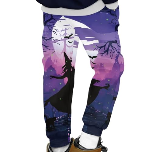 Sprowallow Kids Casual Pants with Pockets Athletic 3D Print Novelty Graphic Sweatpants Unisex Trousers for Age 4-15Y2