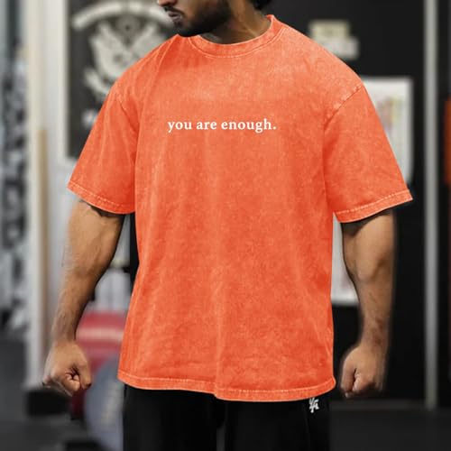 Image of Dear Person Behind Me Shirt You are Enough Tshirts for Men Oversized Inspirational Positive Tees Vintage Graphic Tops
