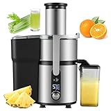 pealiritansemen Estrattore di Succo Centrifugo - Tramoggia da 84 mm,Spremiagrumi Professionale,5 velocità,Lama in Acciaio Inox,Efficace Separazione della Polpa,Parti Rimovibili per Una Facile Pulizia