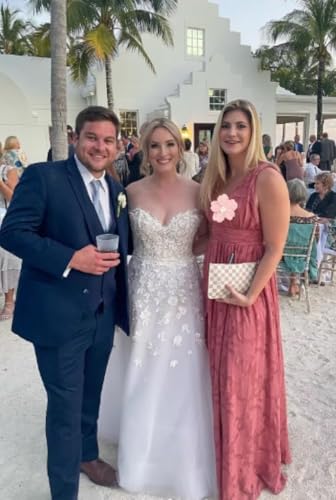 Floral Bridesmaid Dresses for Women 2025 V-Neck Elastic Floor Length Formal Maxi Dress with Side Slit NA1704