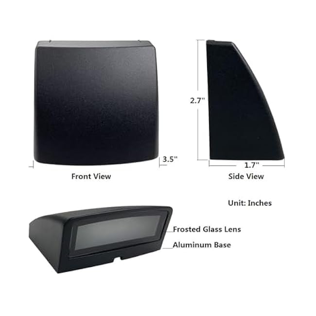 Low Voltage Landscape Lighting Deck LED Lights,Outdoor Stair Light Railing Fence Post Lights Cast Aluminum 5W 12-24V Weatherproof Black Finish 2 Packs