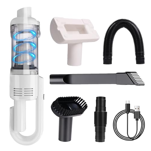 Image of Handheld Vacuum Cordless Rechargeable - Mini Vac for Pet Hair | Car Vacuum Cleaner High Power Portable Vacuum with 12000 Pa | Car Detailing Vacume with LED Light for Home Office Cleaning