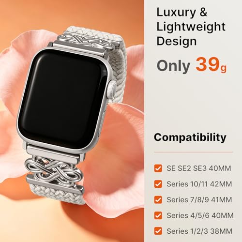 Image of Fullmosa Magnetic Knot Braided Nylon Strap for Apple Watch 38 40 41 42mm
