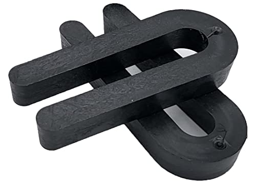 Image of 1 /2 x 1-1 /2 x 3-1 /2 Plastic Horshoe Shims - Black - 30 /Pack