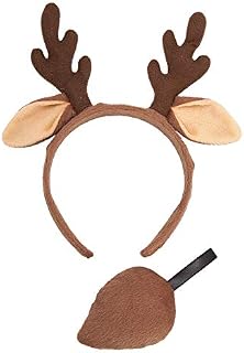 Wicked Costumes Animal Ears & Tail Set Reindeer Fancy Dress Accessory Plush Christmas