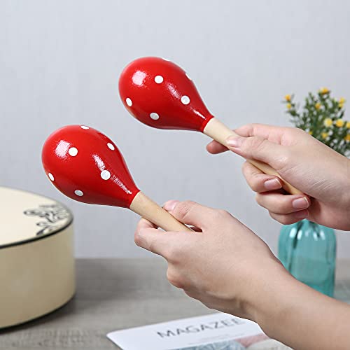 Maracas, Wooden Rumba Shaker Rattle Hand Percussion Musical Instrument For Adults Kids, Set Of 2 #TOP3