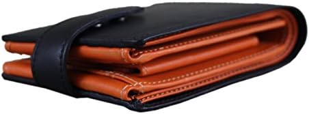 Men's Wallet Leather Black RFID Blocking Holds 20 Cards Coin Compartment 4 Storage Pockets 2 Note Compartments with Gift Presentation Bag