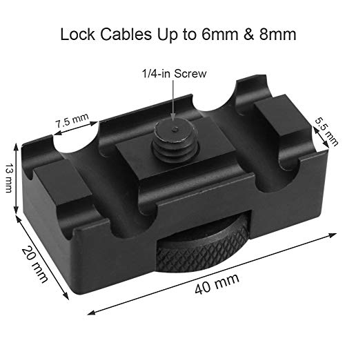 Foto&Tech DSLR CABLE LOCK Clamp Aluminum Alloy Tether Cable Dslr Camera Digital Usb Cable Lock Clip Clamp Cable Connection And Port Protector thumb #1