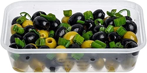 eMKay® Pack of 10 Rectangle Plastic Containers with Lids - Food Storage Containers for Meal Prep - BPA Free, Reusable and Leakproof, Microwave and Freezer Safe Food Storage Tubs (500ml)