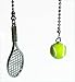 Tennis Racquet & Ball Ceiling Fan Pull Set by Wooden Androyd Studio