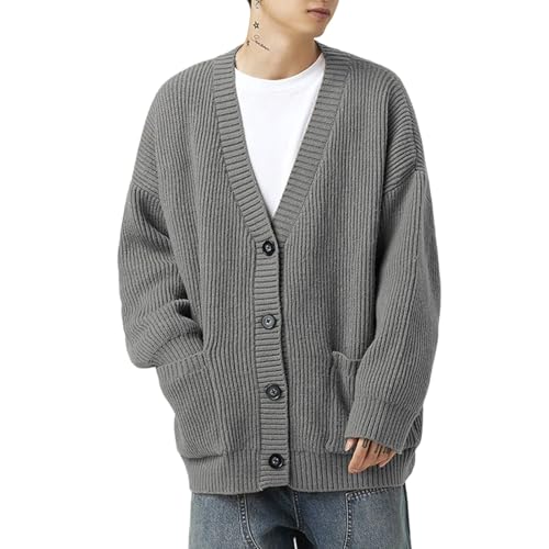 Veste d'affaires homme contre le froid en maille épaisse boutonnée