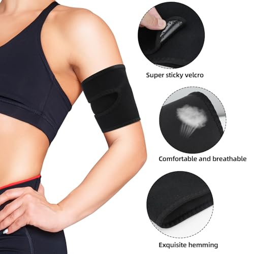 Compressiemouw voor bovenarm, verstelbare spalk voor biceps tendinitis en elleboog, comfortabele en ademende ondersteuning voor mannen en vrouwen, voor sport en herstel na de operatie - Afbeelding 4