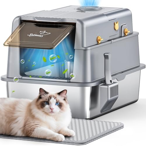 L7 Ultra-Stainless Steel Litter Box with Smart Odor Control Syste...