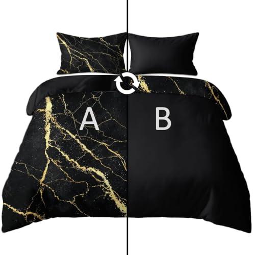 Linge de lit réversible style marbre pour transformer votre chambre