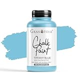 GRANOTONE Chalk Paint for Furniture, Matt-Finish Water-Based Acrylic Paint for Wood, Walls, Metal, Glass, Paper, Fabric Canvas, Maximum Coverage Chalk Paint for Kids & Adults, 250 Ml (TIFFANY BLUE)