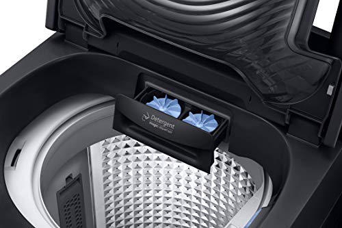 Image of Samsung 6.5 Kg Inverter 5 star Fully-Automatic Top Loading Washing Machine (WA65N4571VV /TL, Black Caviar, ActivWash+)