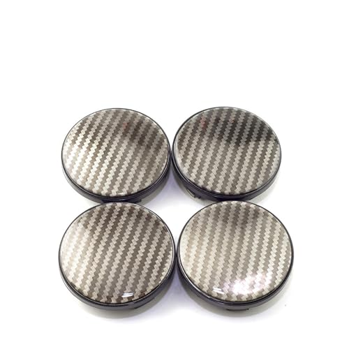 Cache-moyeux 70 mm en fibre de carbone et finition chrome silver pour jante de sport - 2