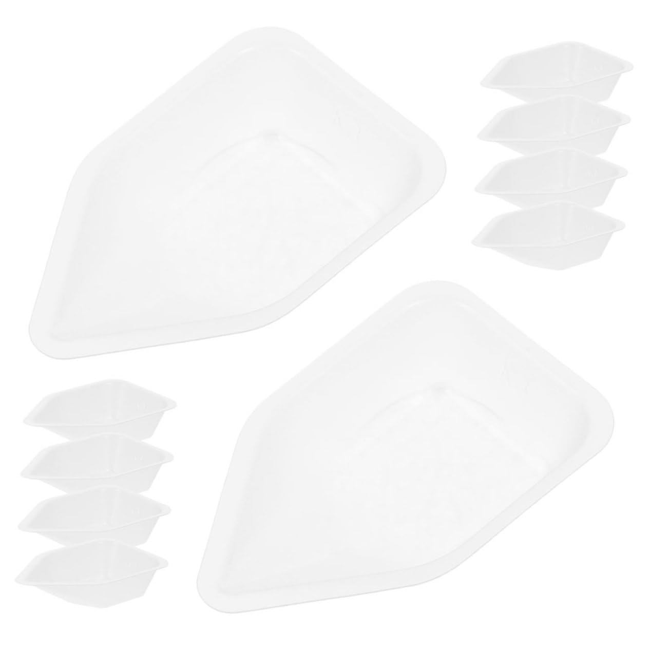 10pcs Plastic Weighing Dishes Scale Trays Lab Pour Boats Mixing Weighing Boats for Precise Measurement