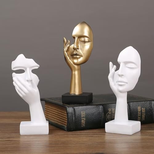 Estatua Abstracta Decorativa de Cara para Escritorio miniatura 4